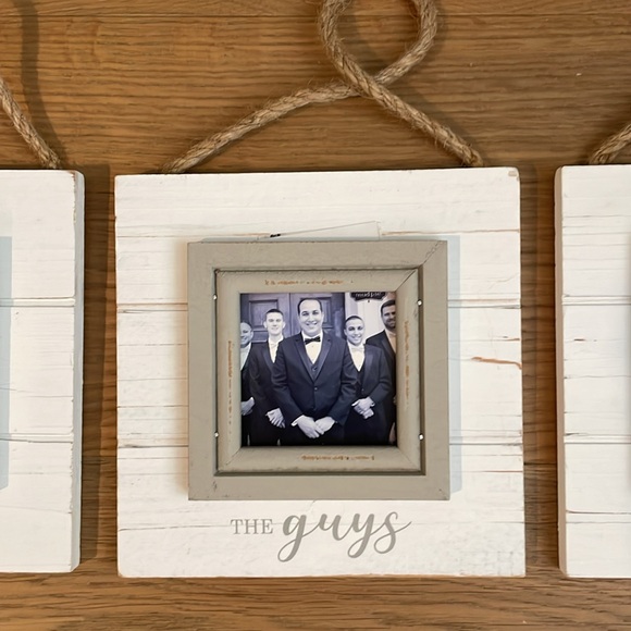 Mud Pie The Guys Wooden Picture Frames, NWT - Picture 2 of 8